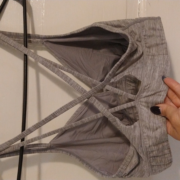 all in motion Gray Stretch Strappy Bra - Picture 3 of 6